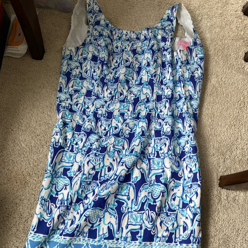 Lilly Pulitzer Cathy Shift Bomber Blue Dress